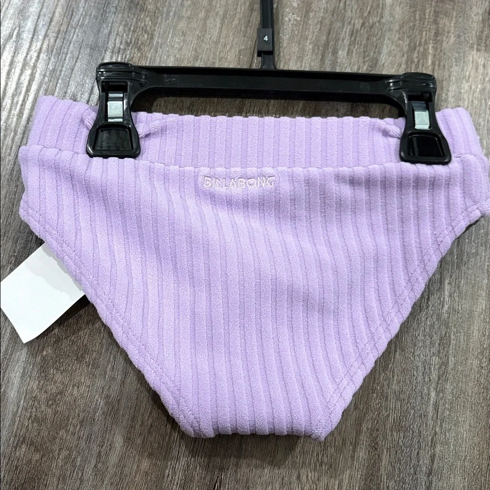 NWT Billabong Girls' Lilac UPF 50+ Quick Dry Two-Piece Bikini Swimsuit - 4